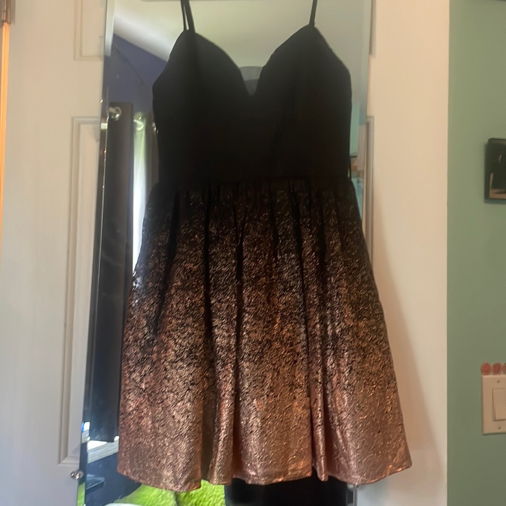 Black with pink glitter dress